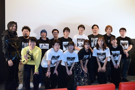 「COMPLY+-ANCE コンプライアンス」初日舞台挨拶の登壇者たち。