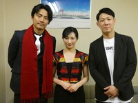 左から毎熊克哉、武田梨奈、青山フォール勝ち。