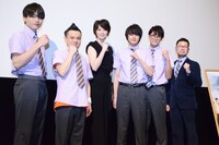 「青の生徒会 参る！ season1 花咲く男子たちのかげに」先行上映会の様子。