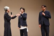 「ケアニン~こころに咲く花~」完成報告会見の様子。
