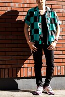 「竈門炭治郎羽織柄 アロハ」着用イメージ