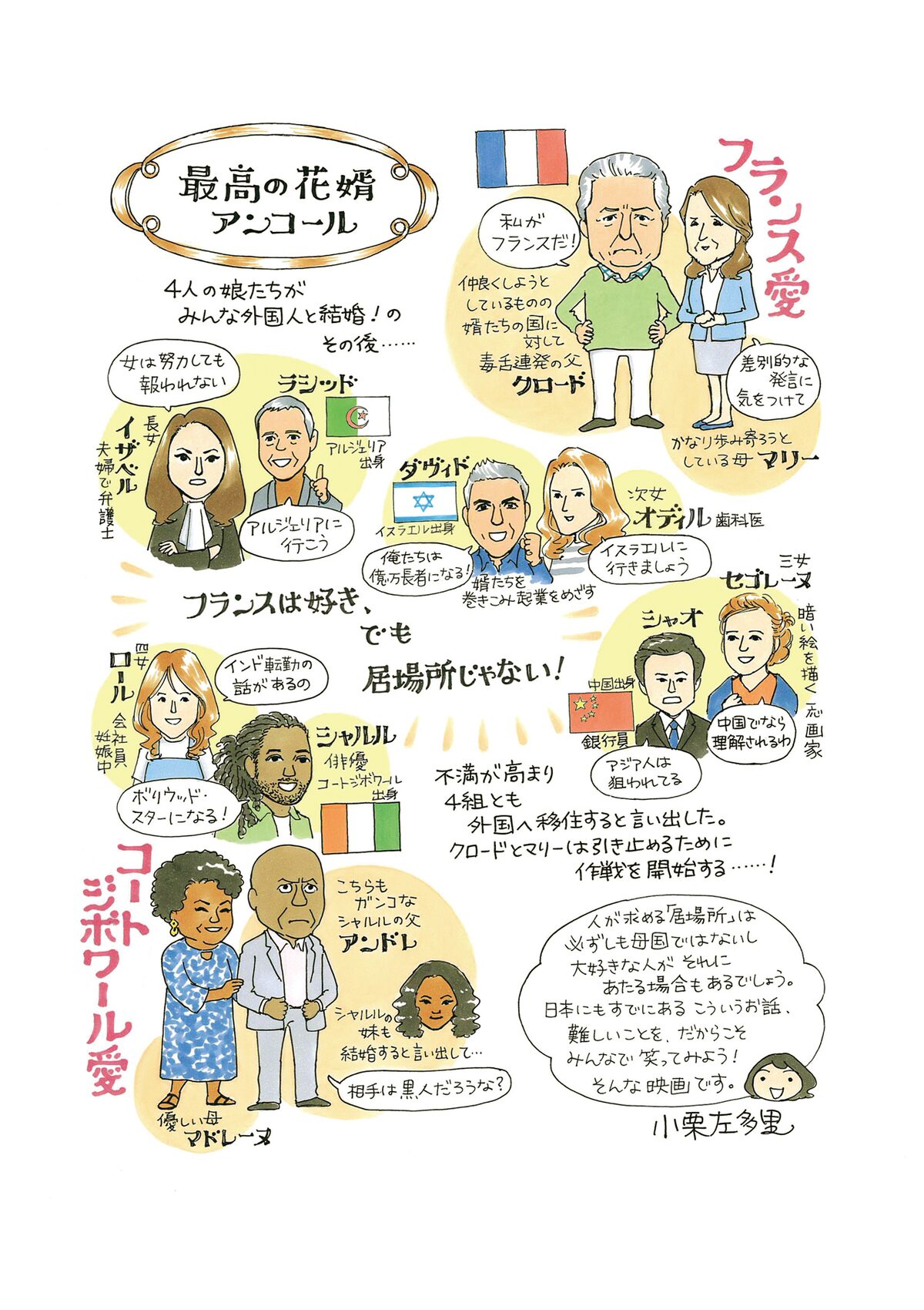 最高の花婿 続編 多国籍ファミリーを ダーリンは外国人 の小栗左多里が描く コメントあり 映画ナタリー