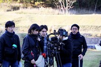 「カラフルな細いパイプ」メイキング写真