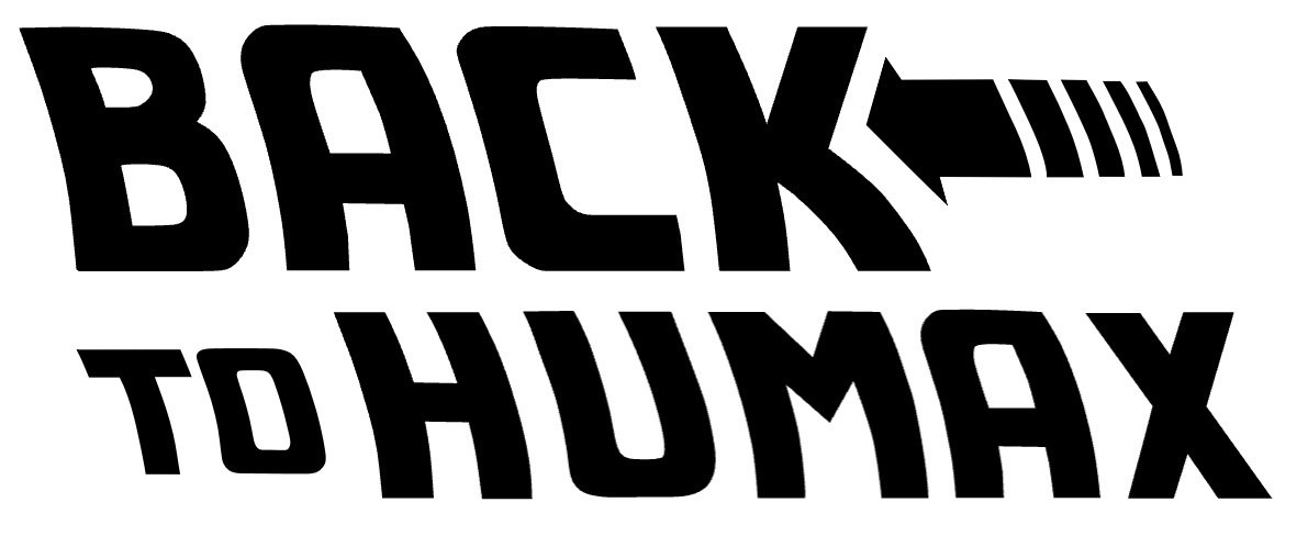 「BACK TO HUMAX！映画館で待ってるよ！」ロゴ