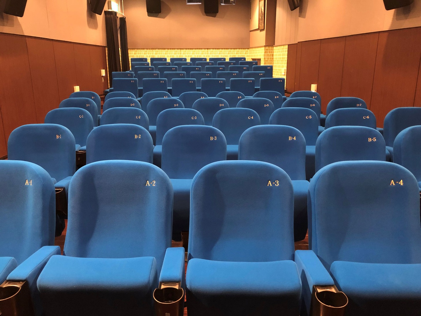 市民映画館シネ・ウインドの客席。