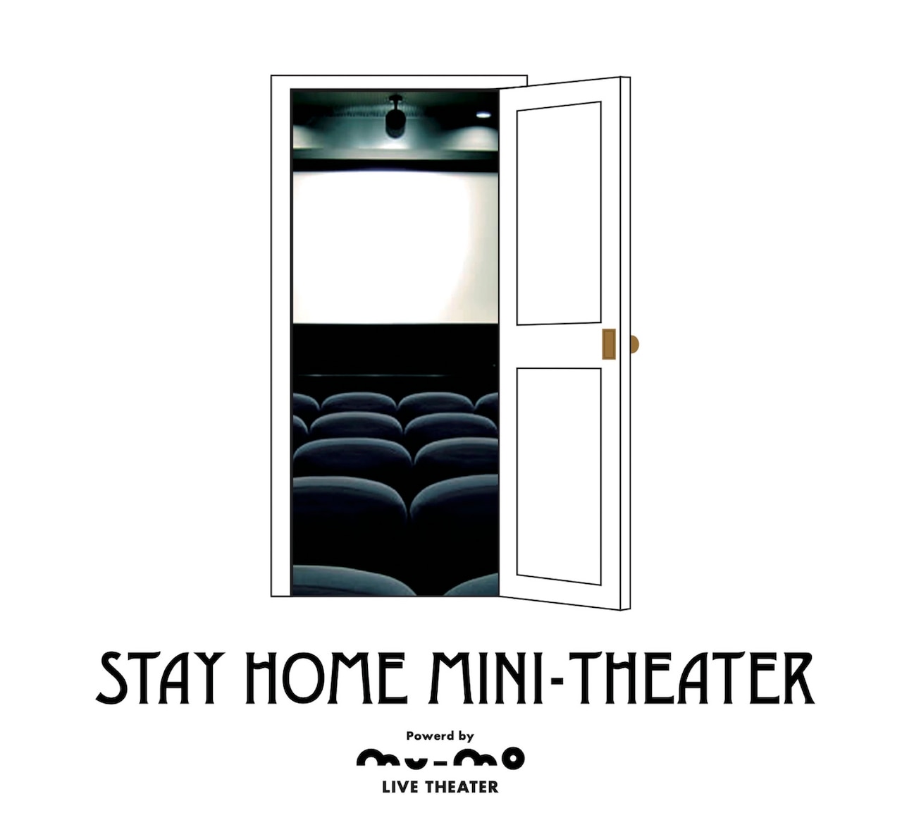 「STAY HOME MINI-THEATER powered by mu-mo Live Theater」ロゴ