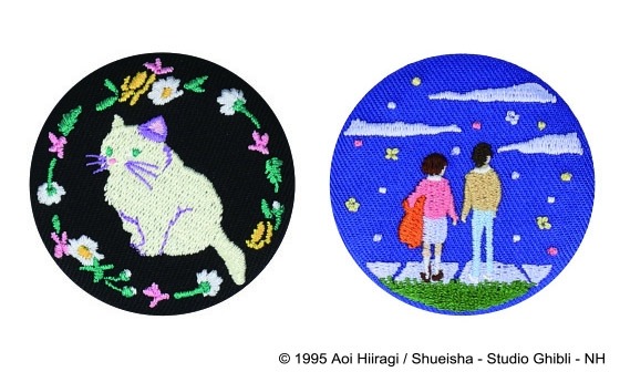 「耳をすませば」刺繍ブローチコレクションの一部。