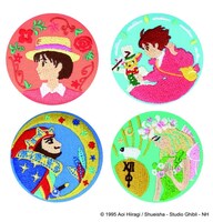 「耳をすませば」刺繍ブローチコレクションの一部。