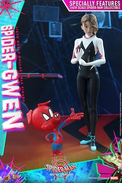 スパイダーバース」グウェンの1/6フィギュア発売、素顔とマスクの 