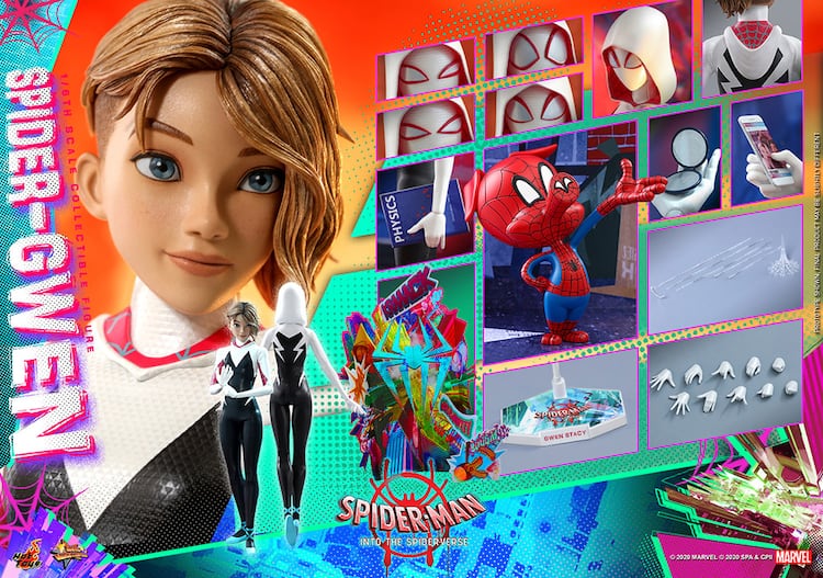スパイダーバース」グウェンの1/6フィギュア発売、素顔とマスクの 