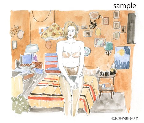 「ランジェリー・イン・シネマ～下着が語るヒロインのストーリー～」より、「ヤング≒アダルト」のイラスト。