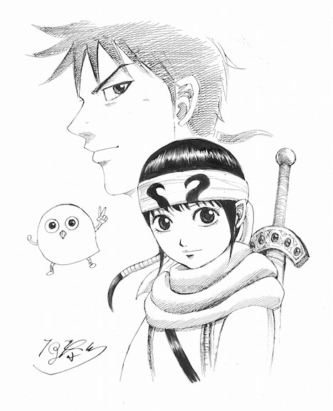 原泰久の描き下ろしイラスト。