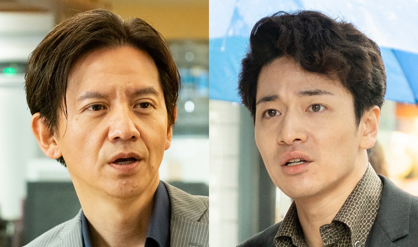 左から岡本健一演じる安本高治、福田悠太演じる下平。