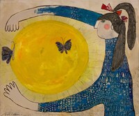 蟹江杏作「太陽を抱える」