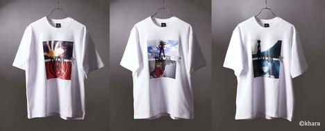 tk.TAKEO KIKUCHI「プリントシャツ」(左から「綾波は綾波しかいない」「あんたバカぁ?」「笑えばいいと思うよ」 / 各税込6600円)