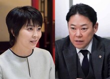 左から松たか子演じる蔦谷円、阿部サダヲ演じる駒月直。