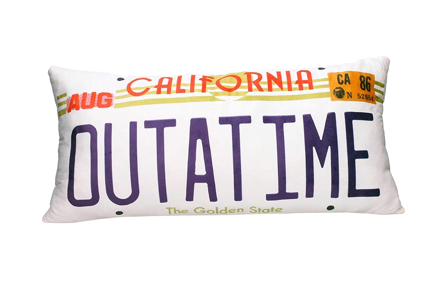 バック・トゥ・ザ・フューチャー / OUTATIME プレート ロング クッション（税込3520円）