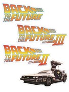 バック・トゥ・ザ・フューチャー / Back to the Future ロゴ＆デロリアン ステッカー 4種セット（税込2200円）