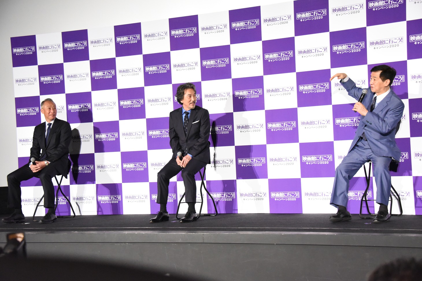 「『映画館に行こう！』キャンペーン2020」記者会見の様子。