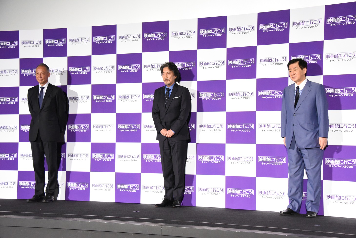 「『映画館に行こう！』キャンペーン2020」記者会見の様子。