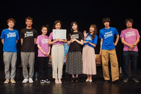 「アルプススタンドのはしの方」舞台挨拶の様子。