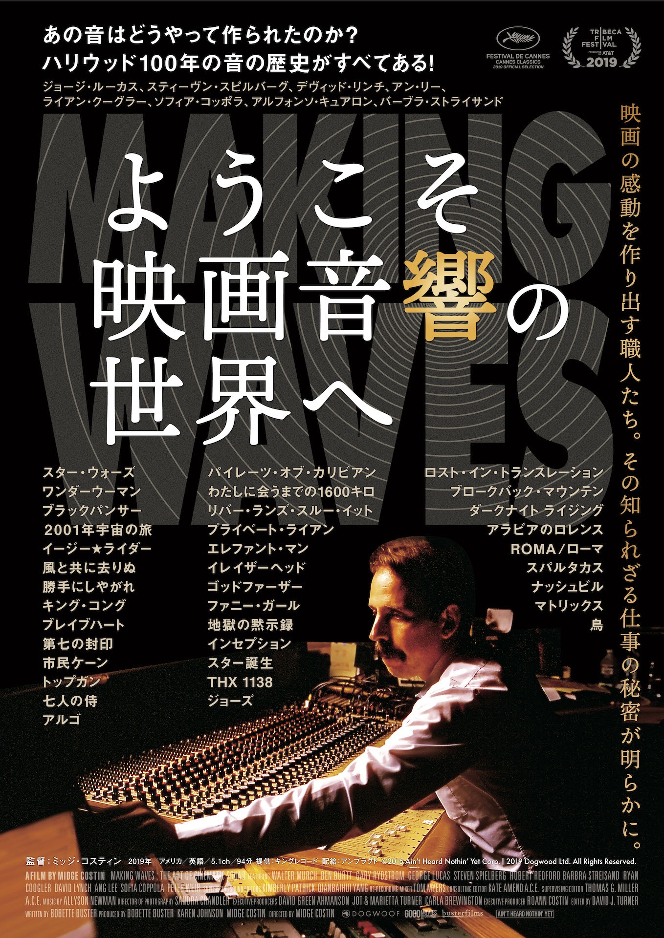 「ようこそ映画音響の世界へ」ポスタービジュアル (c)2019 Ain't Heard Nothin' Yet Corp.All Rights Reserved.