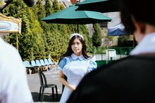 シンディ役の鄭家純。