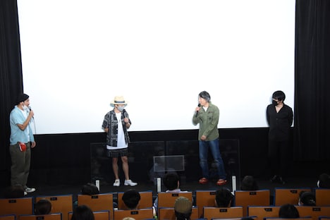 「プラネティスト」初日舞台挨拶の様子。