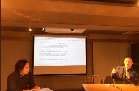 ミニシアターを救え!、SAVE the CINEMA、ミニシアター・エイド基金、SAVE the CINEMA movement合同報告会の様子。左から大高健志、深田晃司。