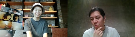 左からふくだももこ、МCを務めた折田侑駿。