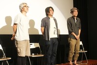 「れいこいるか」トークショーの様子。左からいまおかしんじ、城定秀夫、守屋文雄。