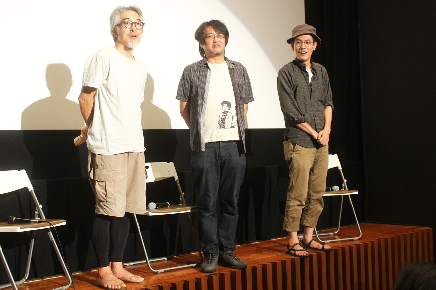 「れいこいるか」トークショーの様子。左からいまおかしんじ、城定秀夫、守屋文雄。