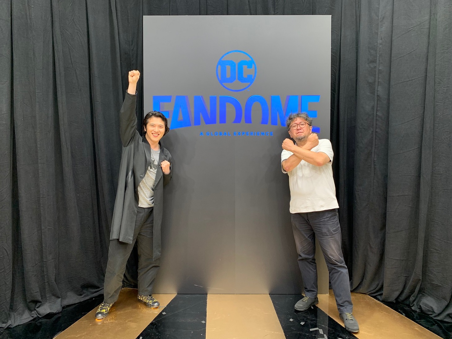 左から尾上松也、樋口真嗣。