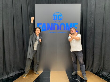 左から尾上松也、樋口真嗣。