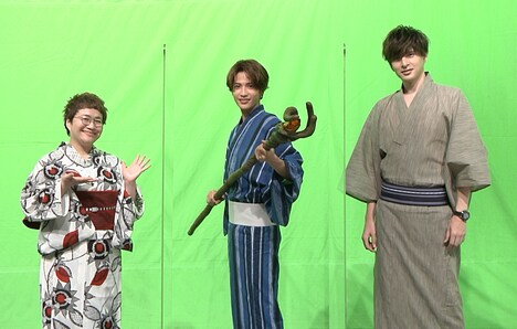 (左から)ハリセンボン春菜、志尊淳、城田優。