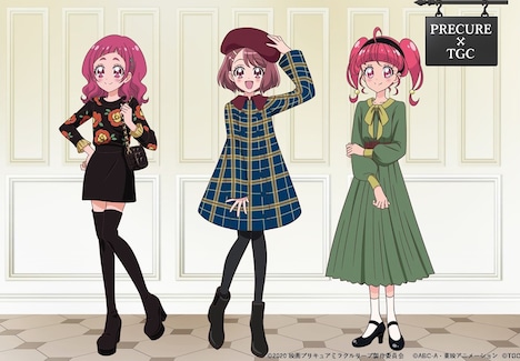 「映画プリキュアミラクルリープ みんなとの不思議な1日」と「第31回 マイナビ 東京ガールズコレクション 2020 AUTUMN/WINTER ONLINE」のコラボビジュアル。