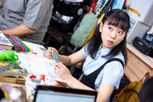 藤谷理子演じるリコ。