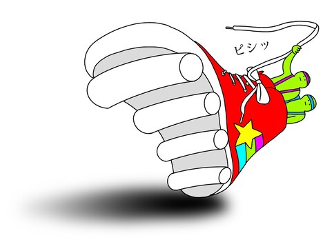 ぬQが手がけたローラー兵士。