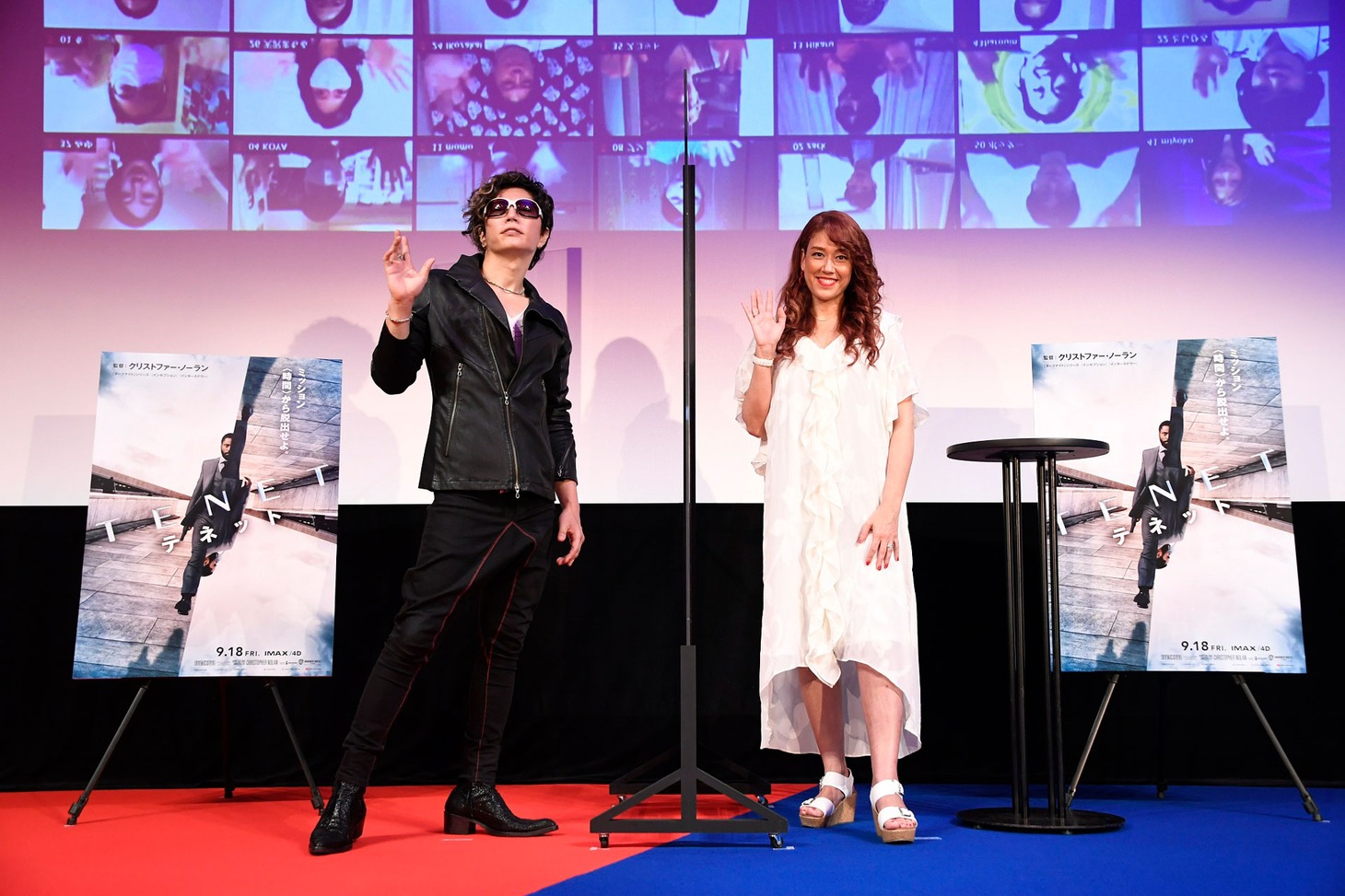 「ノーランを語ろう公開記念LIVE配信イベント」にて、左からGACKT、LiLiCo。