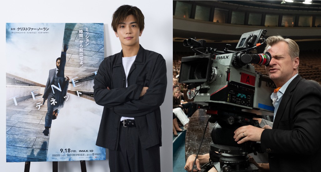 左から岩田剛典、クリストファー・ノーラン。