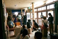 福島中央テレビ開局50周年を記念したオリジナルドラマのメイキング写真。