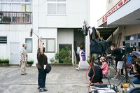 福島中央テレビ開局50周年を記念したオリジナルドラマのメイキング写真。