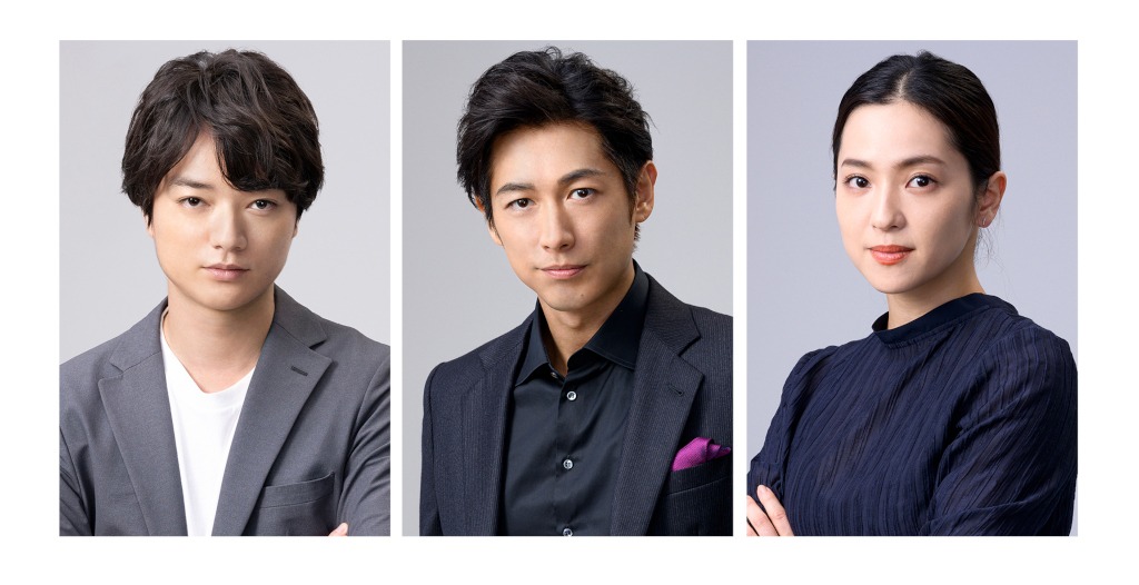 左から染谷将太、ディーン・フジオカ、中村アン。