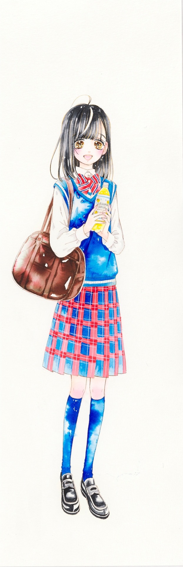村田真優が描き下ろした石森羽花のイラスト。 (c)村田真優／集英社