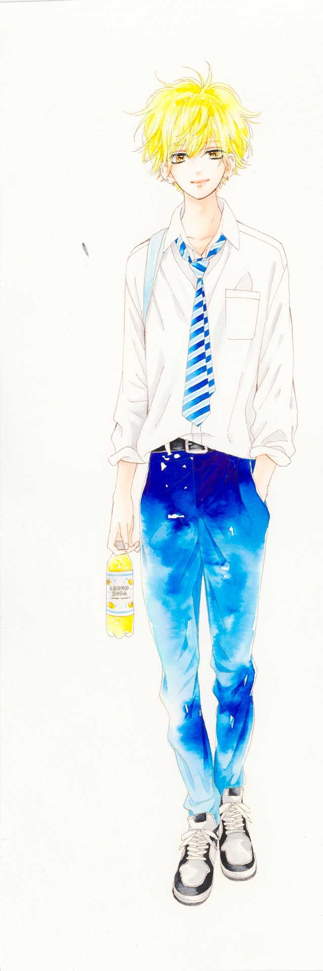 村田真優が描き下ろした三浦界のイラスト。 (c)村田真優／集英社