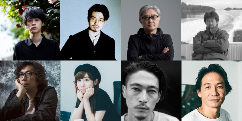 左から成田凌（上段）×行定勲（下段）、ハマ・オカモト（上段）×根本宗子（下段）、堤幸彦（上段）×窪塚洋介（下段）、新井敏記（上段）×町口覚（下段）。