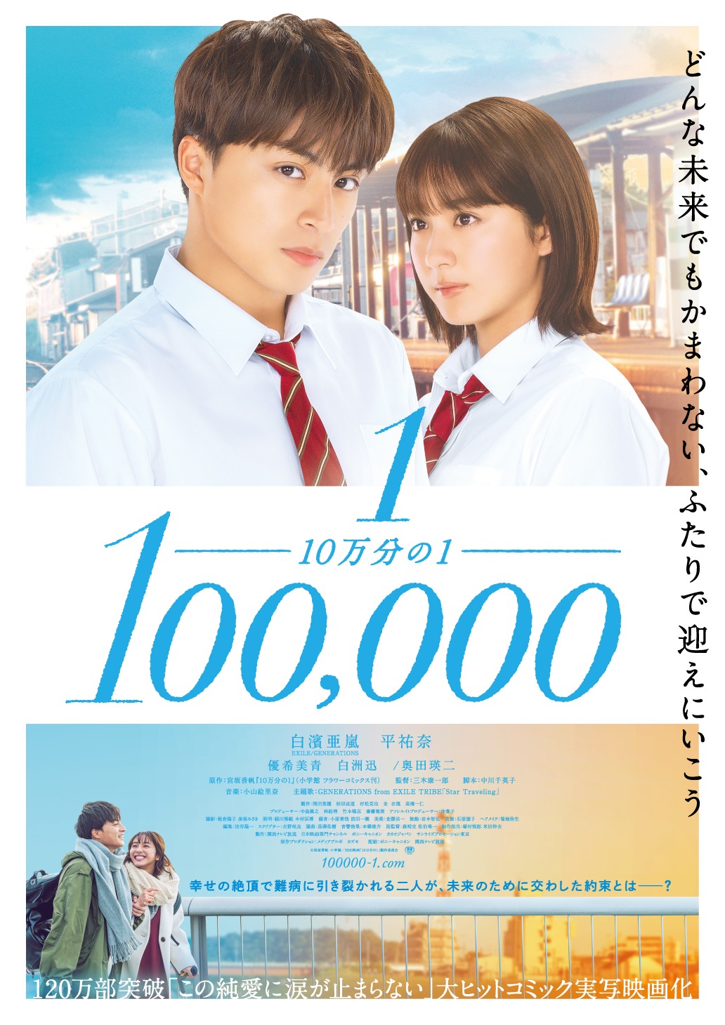 「10万分の1」ポスタービジュアル (c)宮坂香帆・小学館／2020映画「10万分の1」製作委員会