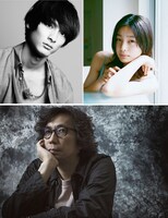 高良健吾（上段左）、芋生悠（上段右）、行定勲（下段）。