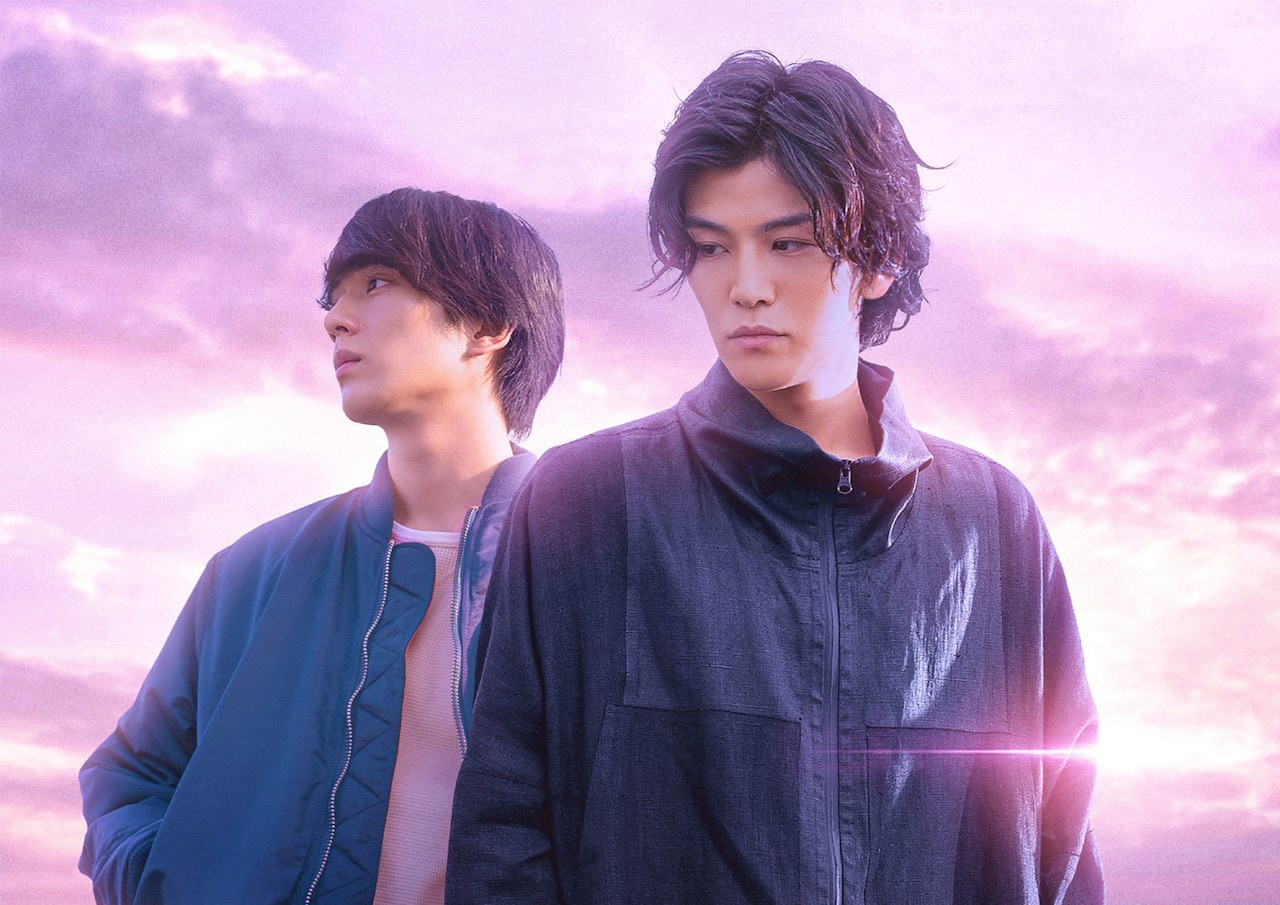 名も無き世界のエンドロール☆プレスシート☆岩田剛典&新田真剣佑 岩田剛典、新田真剣佑、山田杏奈が笑顔でピース、共演作の新写真