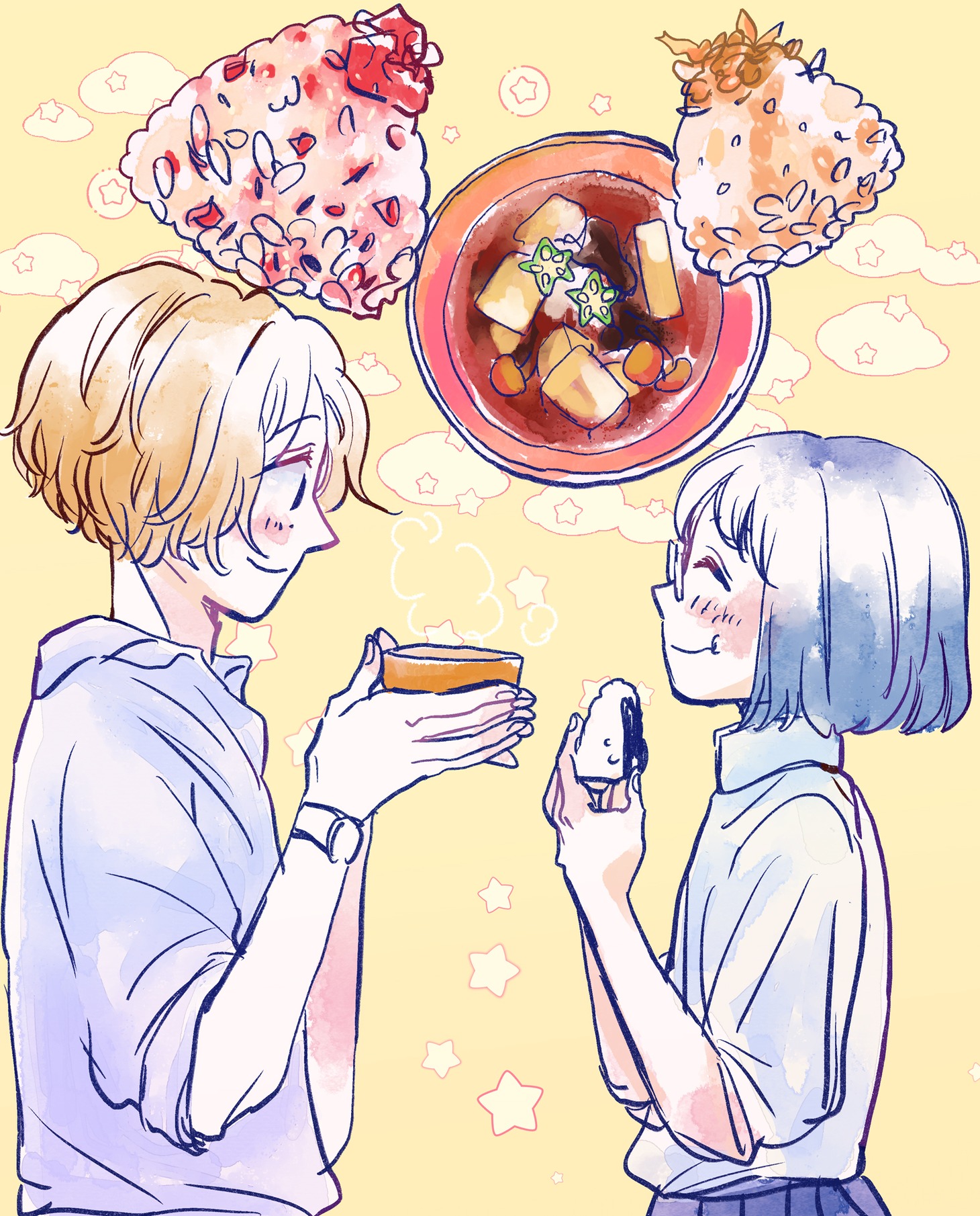 「ハルとアオのお弁当箱」原作イラスト